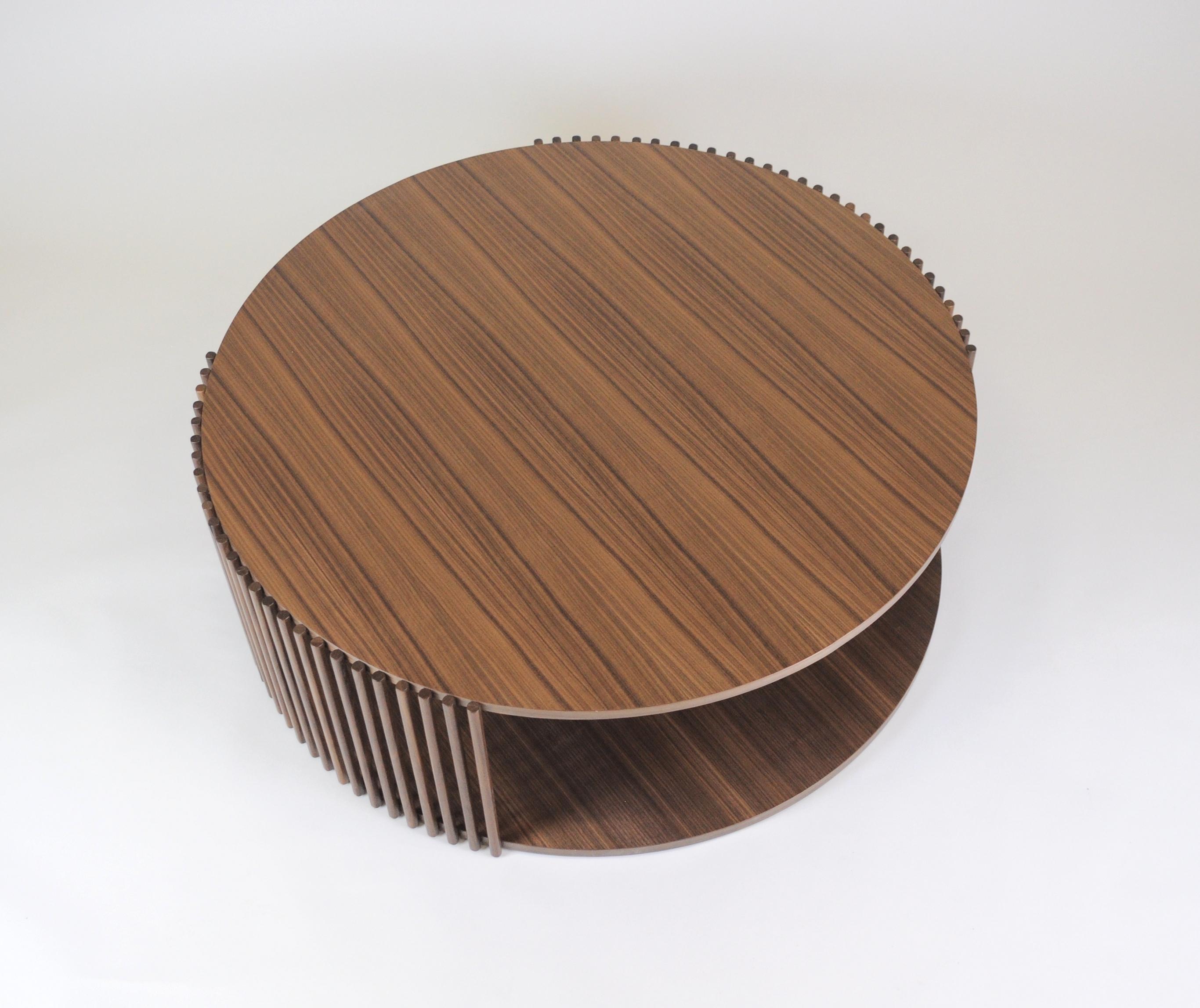 Modern Contemporary Table, Coffe Table, Central Table and Cocktail Table Walnut For Sale