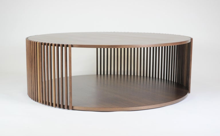 Modern Contemporary Table, Coffee Table, Central Table and Cocktail Table Walnut For Sale