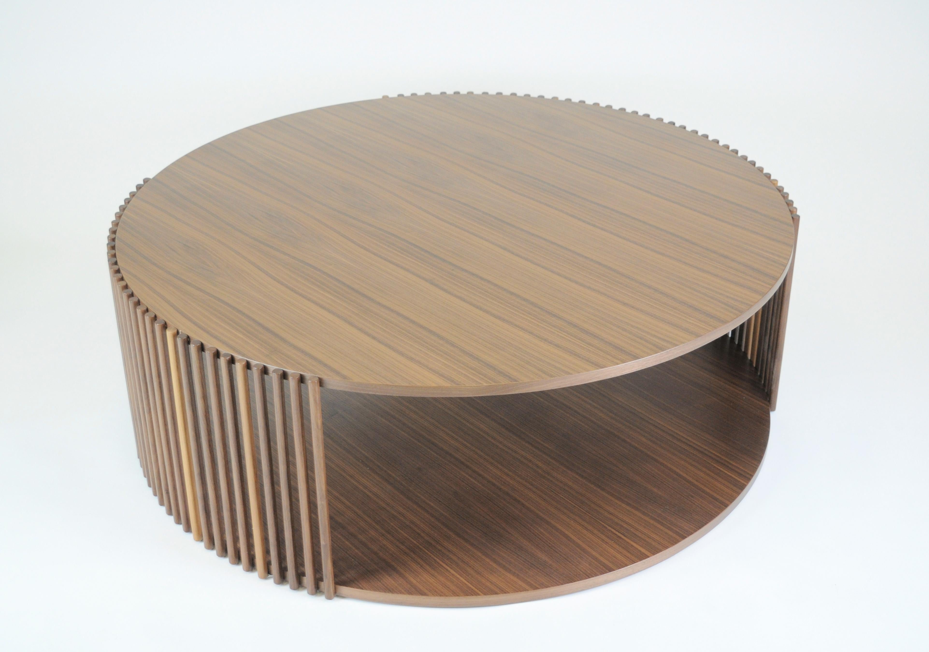 Modern Contemporary Table, Coffee Table, Central Table and Cocktail Table Walnut For Sale