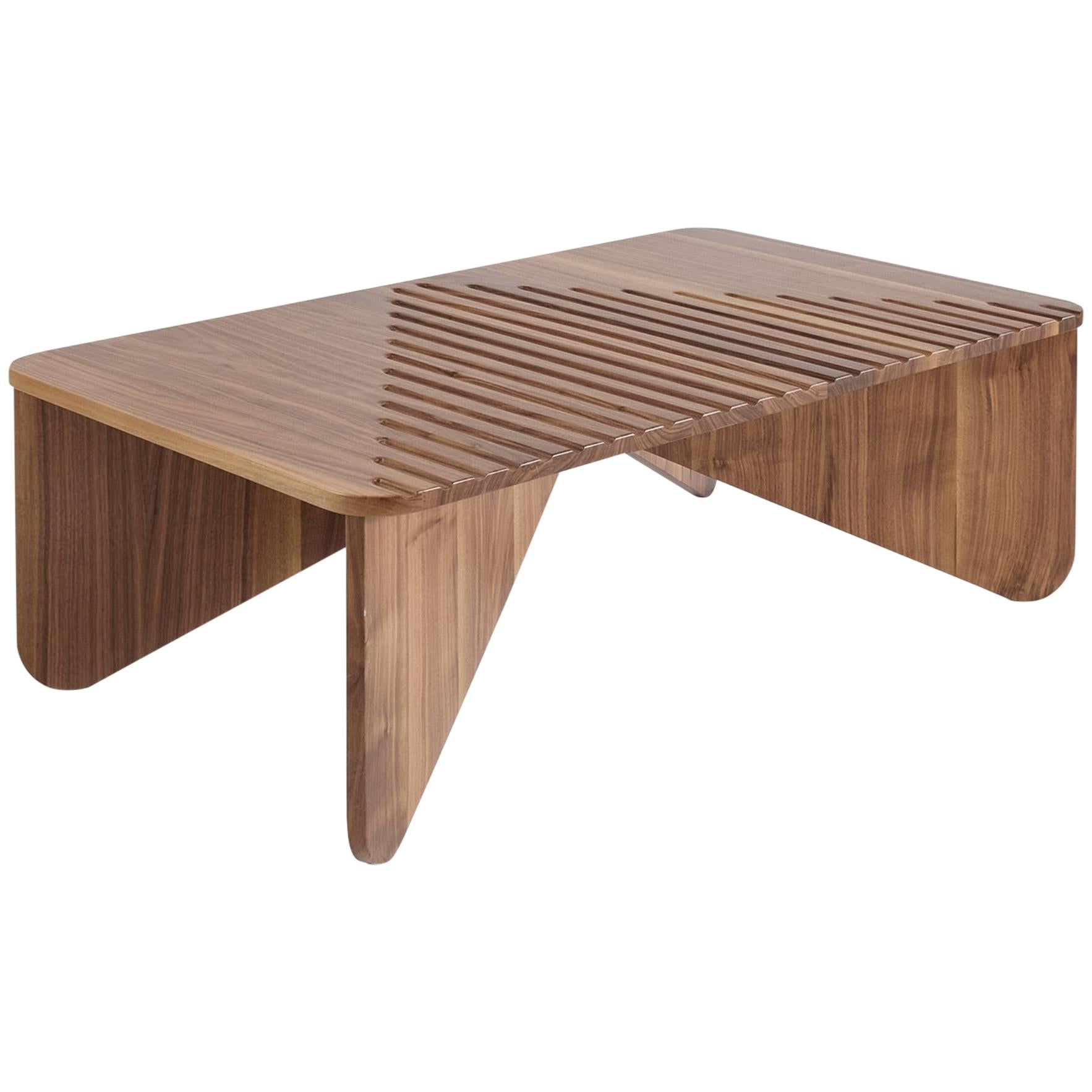 Contemporary Table, Coffe Table, Side Table and Central Table Walnut, Medulum