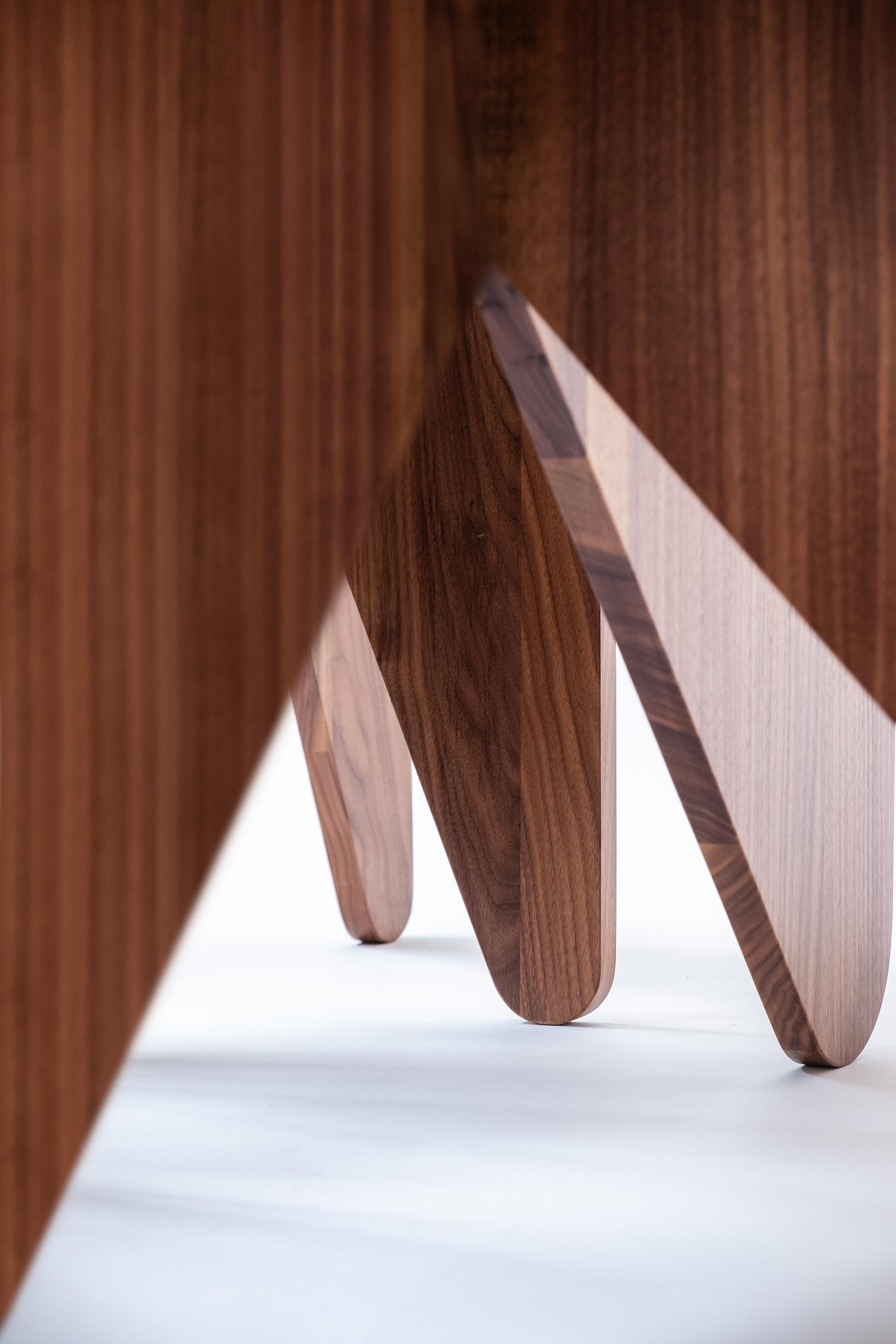 Contemporary Table, Coffe Table, Side Table and Cocktail Table Walnut, Medulum For Sale 2
