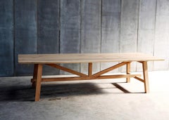 Handcrafted Modern Dining Table in Solid Oak, 300cm, Belgian Design