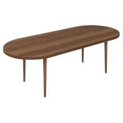 Contemporary Table 'Groove' by DK3, 200cm, Walnut, More Wood Finishes