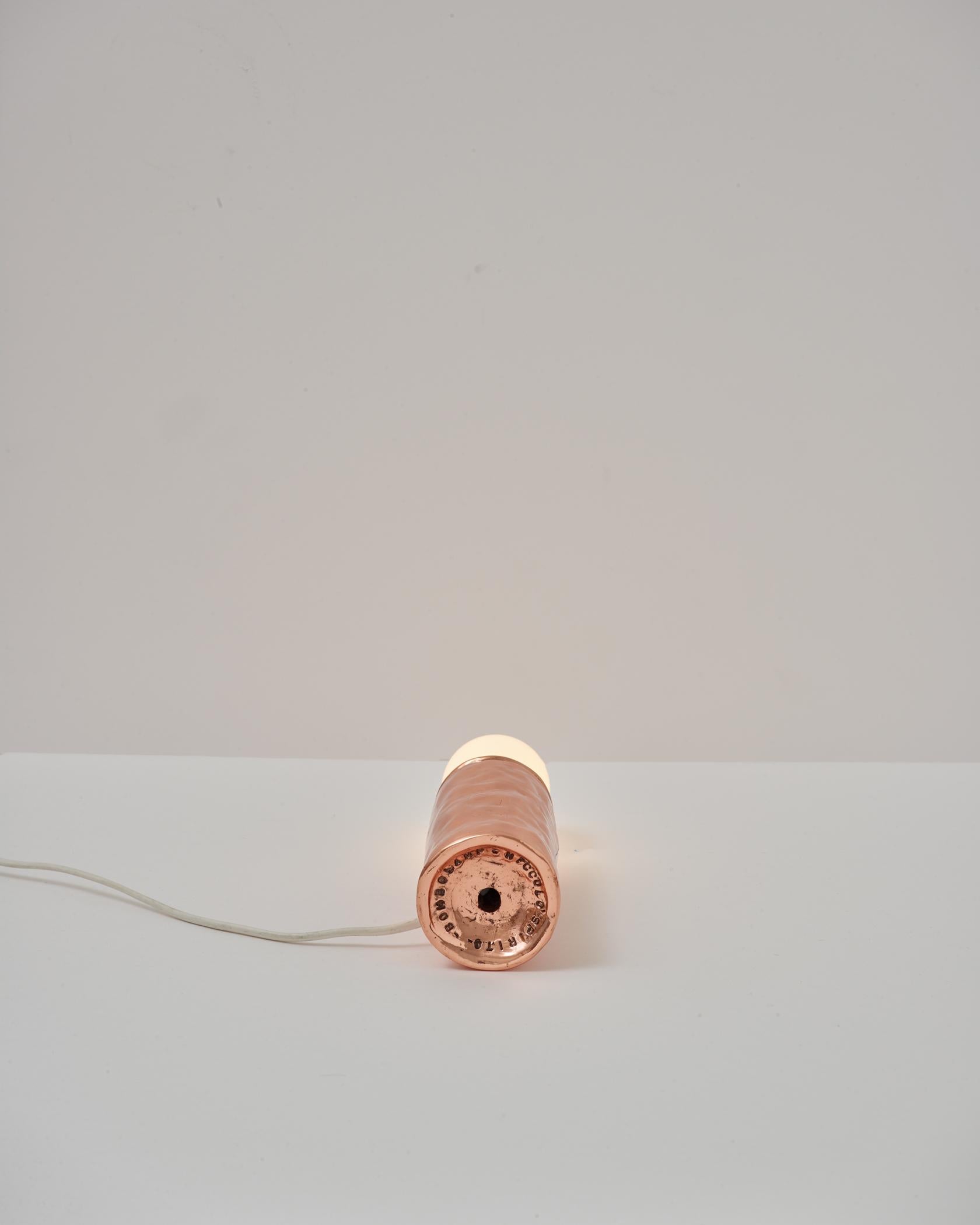 Contemporary Table Lamp by Niccolo Spirito / Bronzed Spray Paint Can Shape In New Condition For Sale In Milan, IT