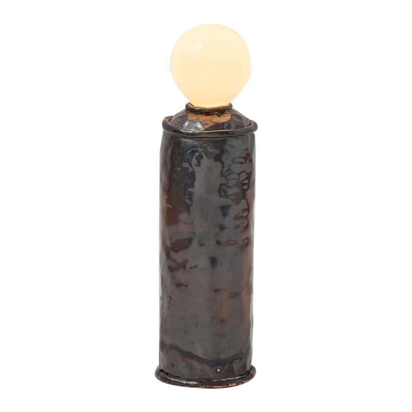 Contemporary Table Lamp by Niccolo Spirito / Dark Bronzed Spray Paint Can Shape For Sale