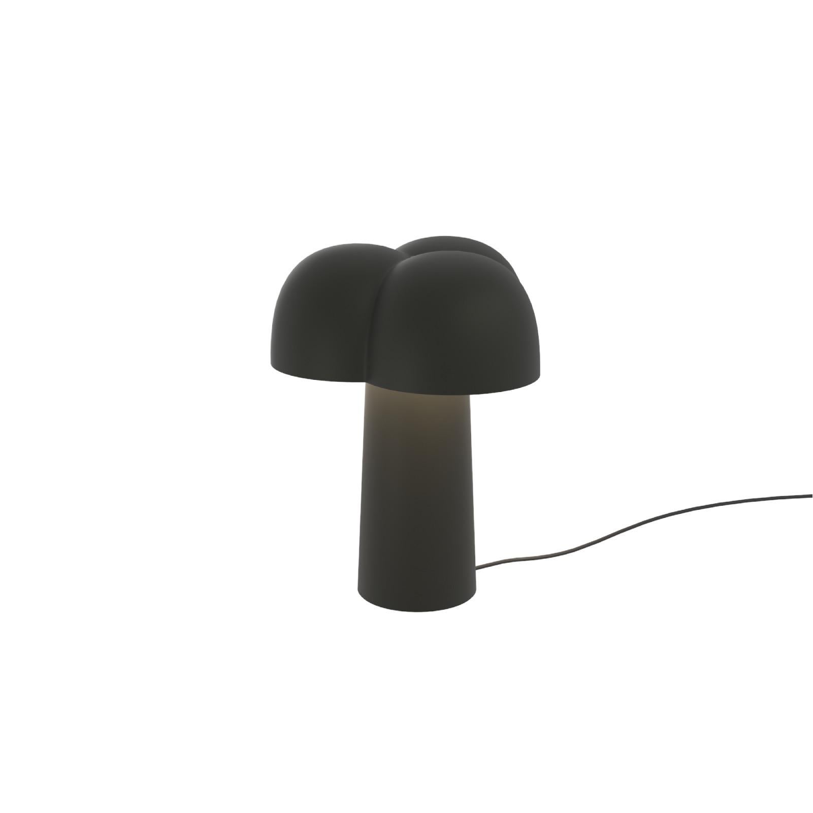 Cotton Table lamp by Sebastian Herkner x AGO Lighting
Charcoal

Materials: Aluminum, Stainless 
Light Source: Integrated LED (SMD), DC
Watt. 3W
Wire length: 1.8 m
Power: 5 V / 3 A DC Adapter(*incl.)

Available colors:
Charcoal, chocolate,