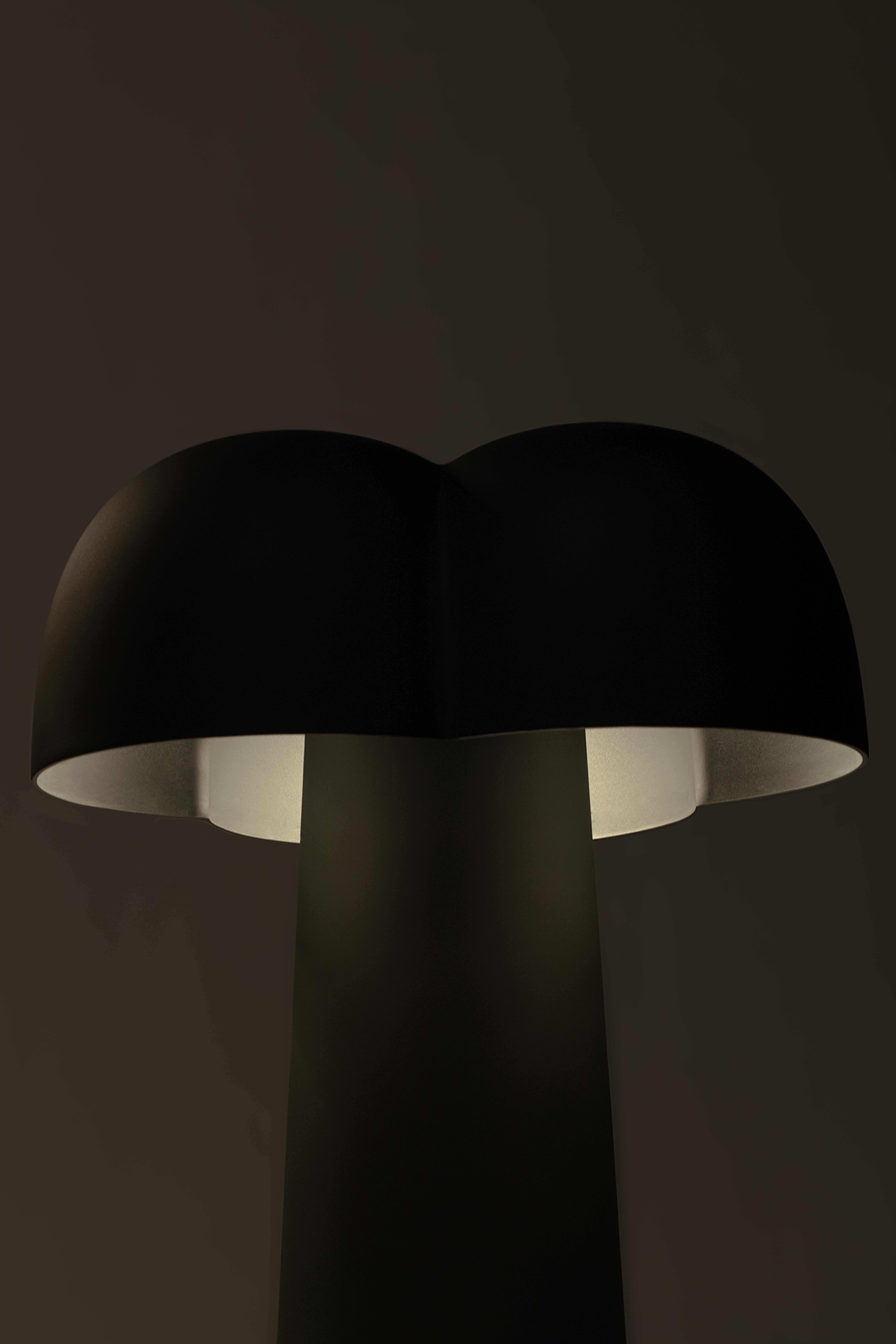 Organic Modern Contemporary Table Lamp 'Cotton' by Sebastian Herkner x AGO, Charcoal For Sale