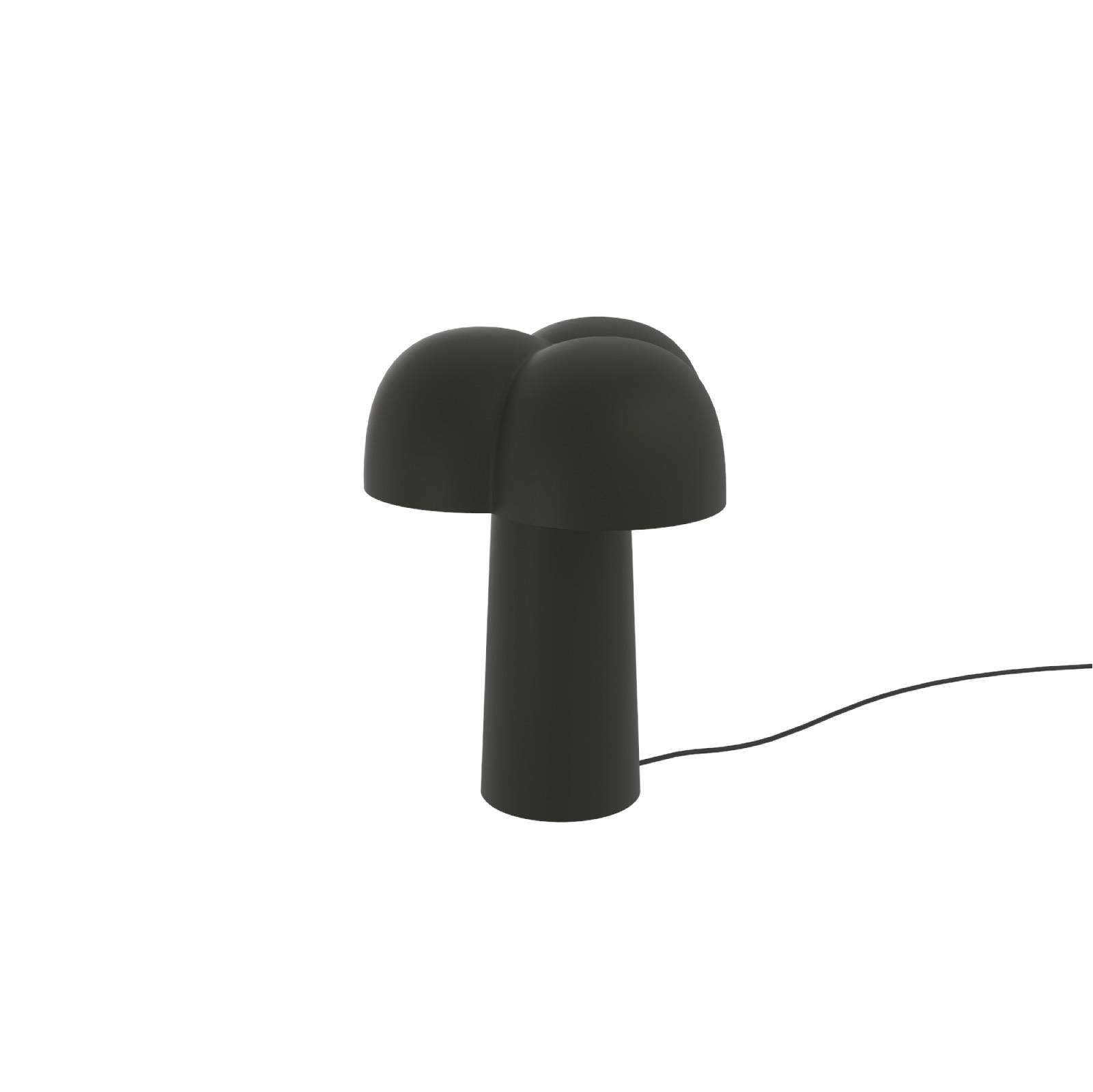 Aluminum Contemporary Table Lamp 'Cotton' by Sebastian Herkner x AGO, Charcoal For Sale