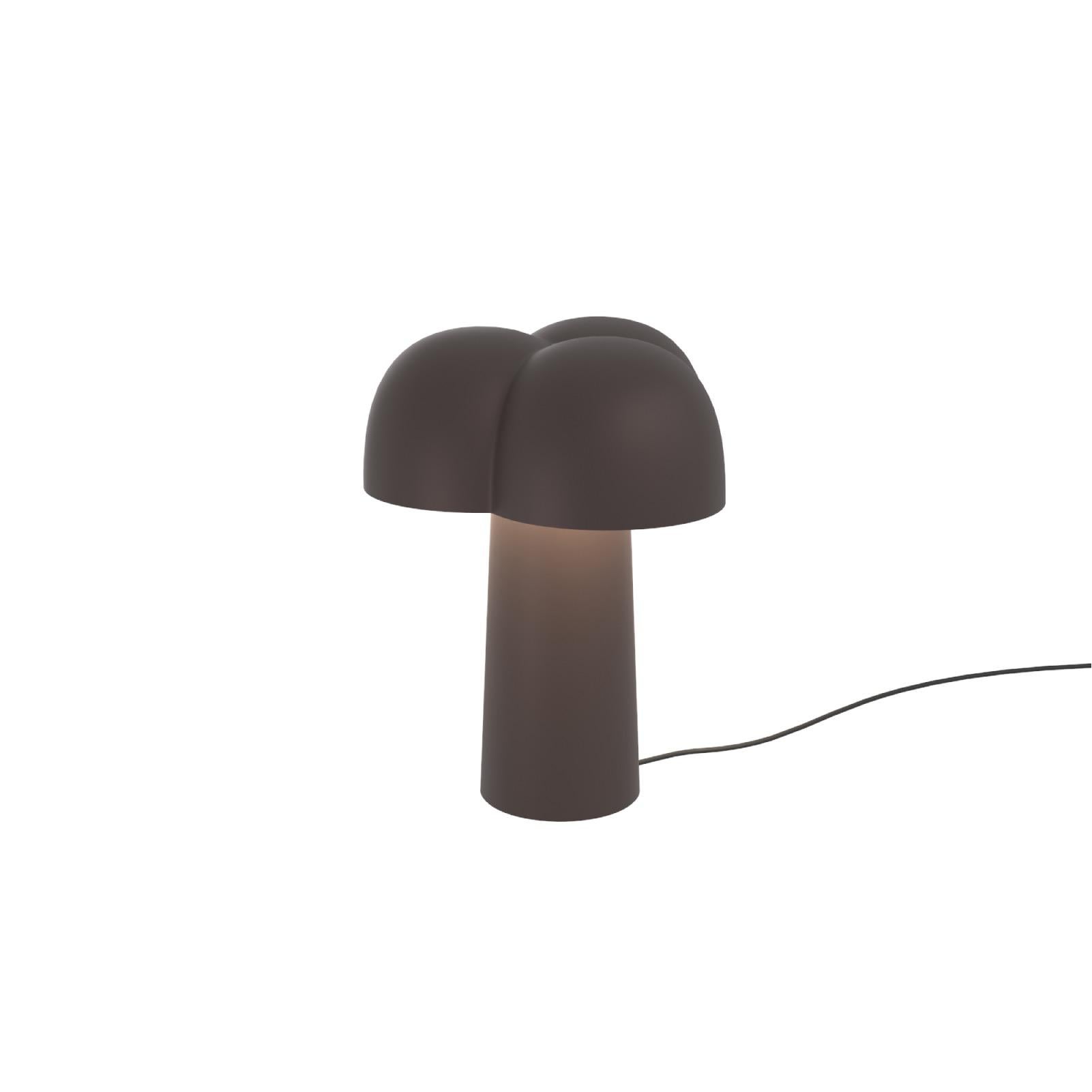 Aluminum Contemporary Table Lamp 'Cotton' by Sebastian Herkner x AGO, Chocolate For Sale