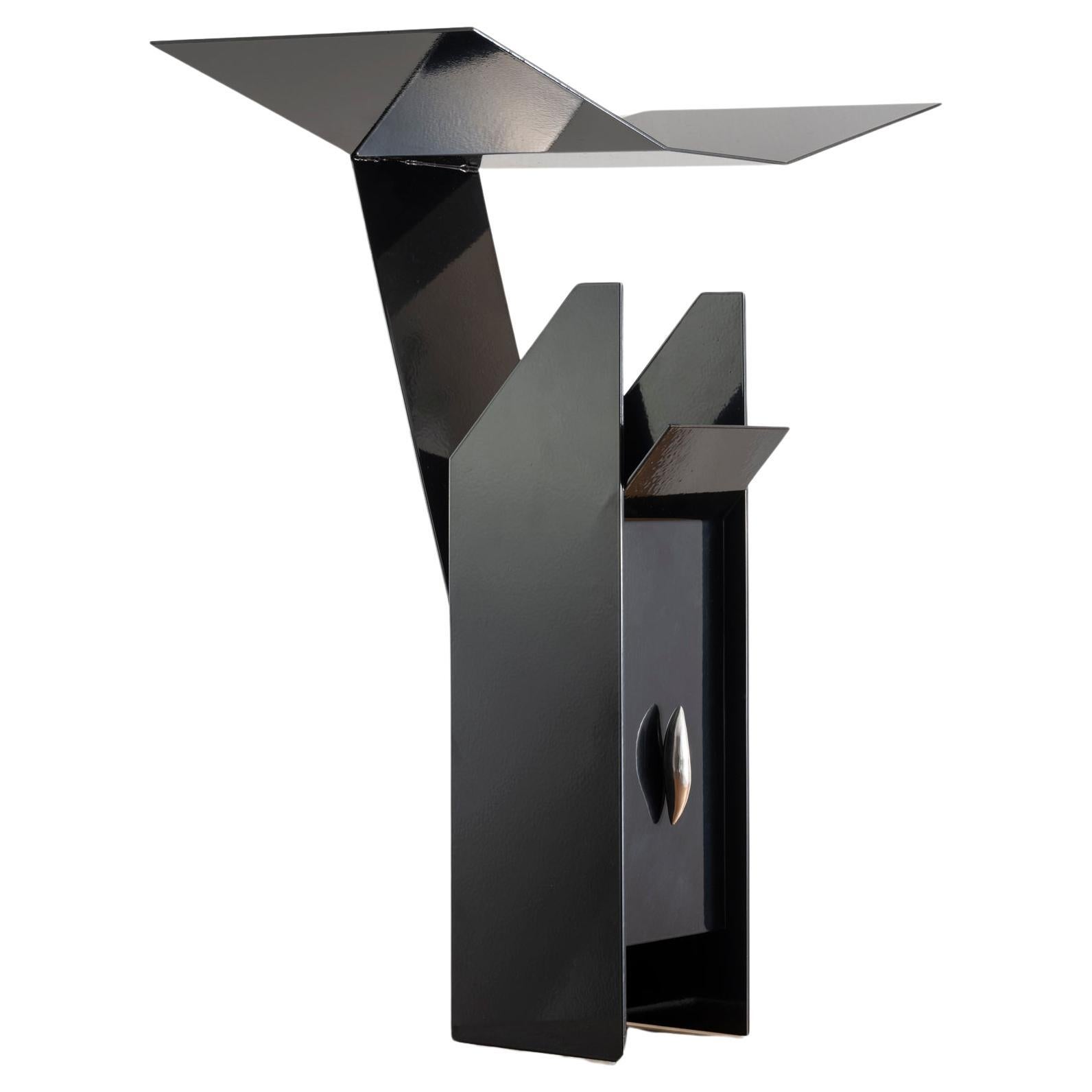 Contemporary Table Lamp in Folded Steel For Sale