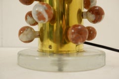 Contemporary Table Lamp, Marble and Brass, Italy