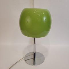 Contemporary table lamp, metal and apple green glass, Schuller Valencia, Spain