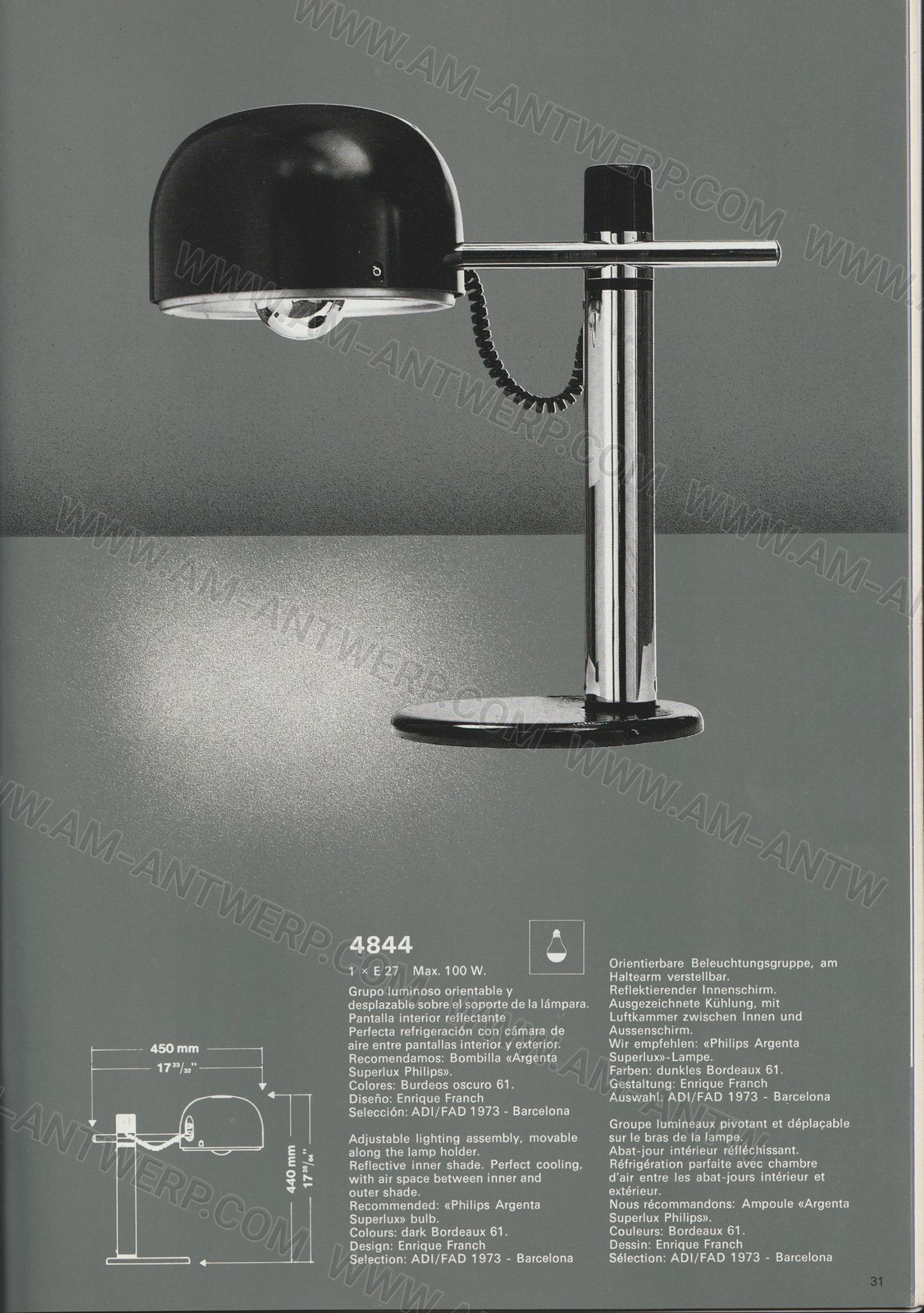 Contemporary Table Lamp, Metalarte, Enrique Franch For Sale 3
