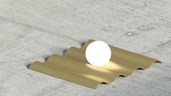 Contemporary Table Lamp Oxmo Aluminium Gold by Chapel Petrassi