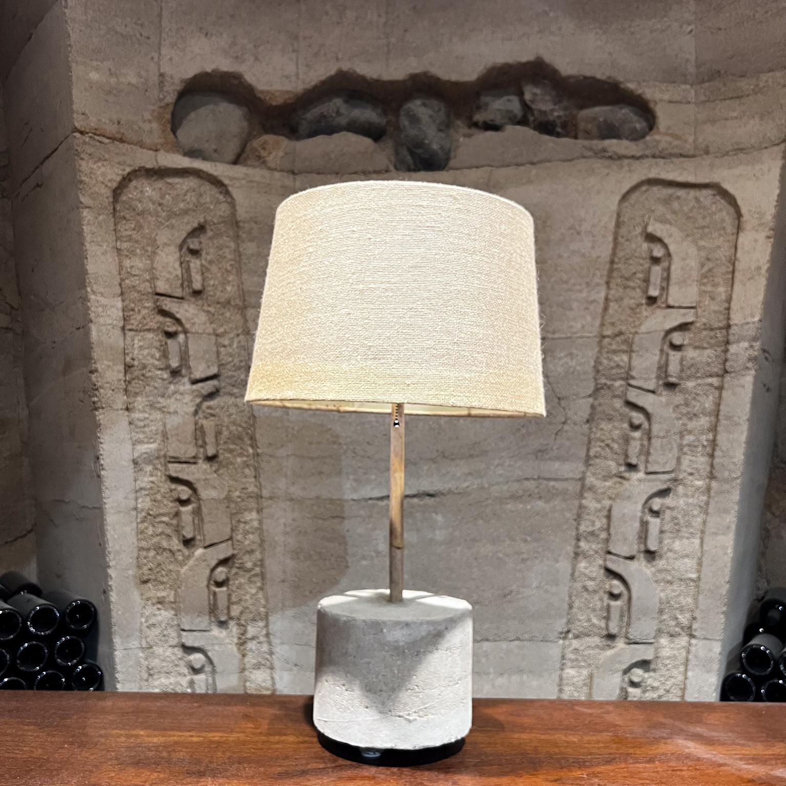 Contemporary Table Lamp Rammed Earth & Bamboo Pablo Romo design In Good Condition For Sale In Chula Vista, CA