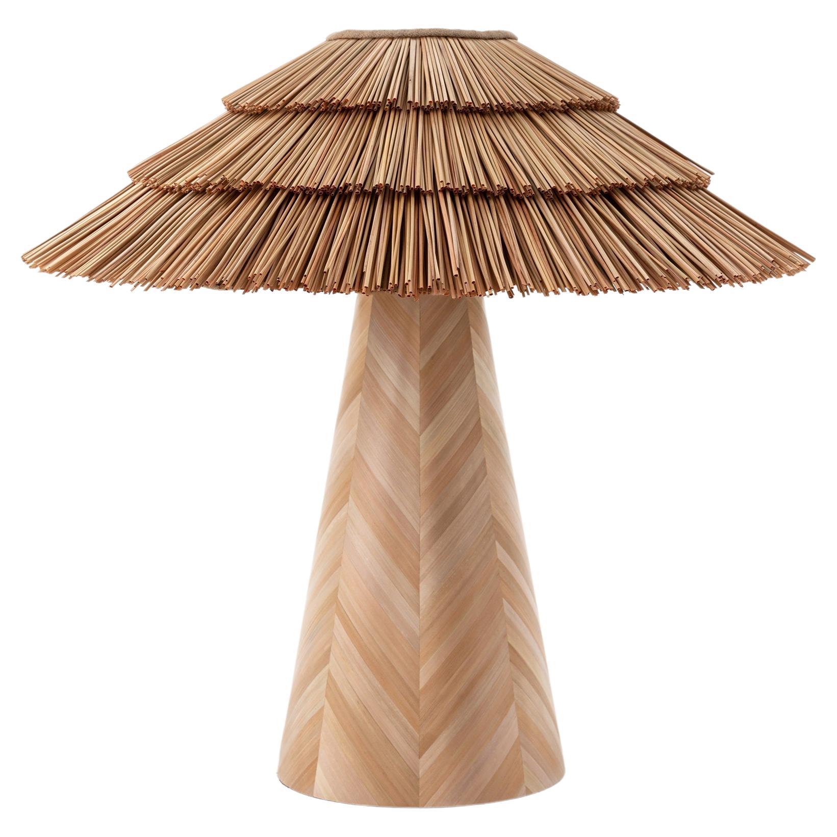 Lampe de table contemporaine Roots of Home, beige, petite en vente