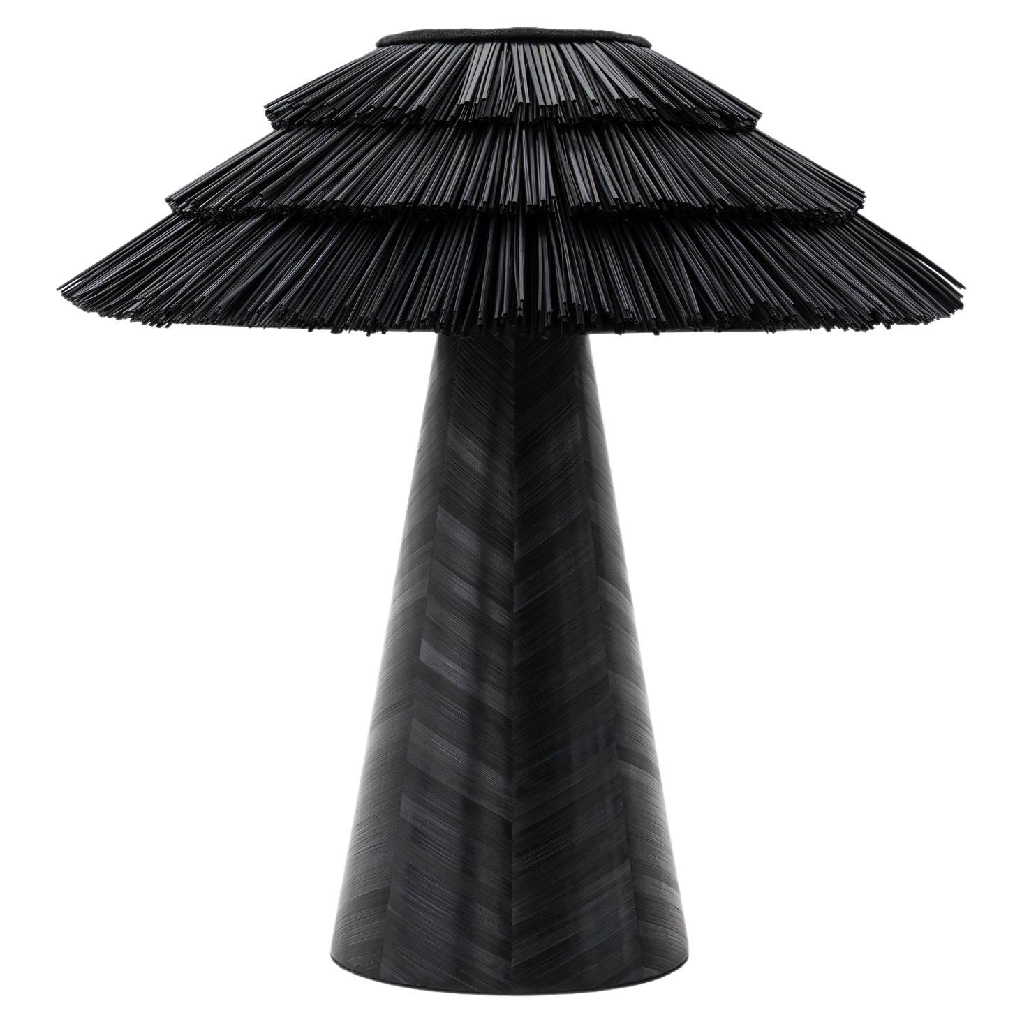 Contemporary Table Lamp “Roots of Home”, Medium, Black For Sale