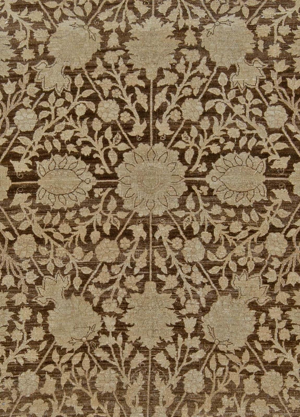Contemporary Tabriz beige and brown wool rug by Doris Leslie Blau.
Size: 9'9