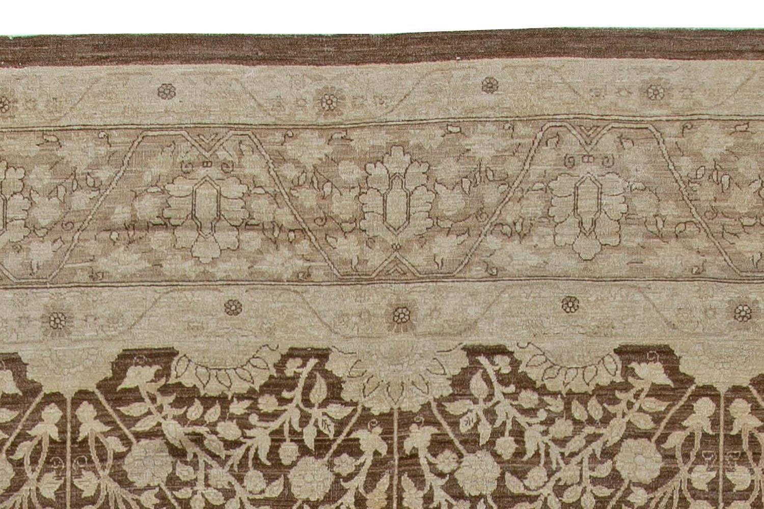 Contemporary Tabriz Beige and Brown Wool Rug by Doris Leslie Blau For Sale 1