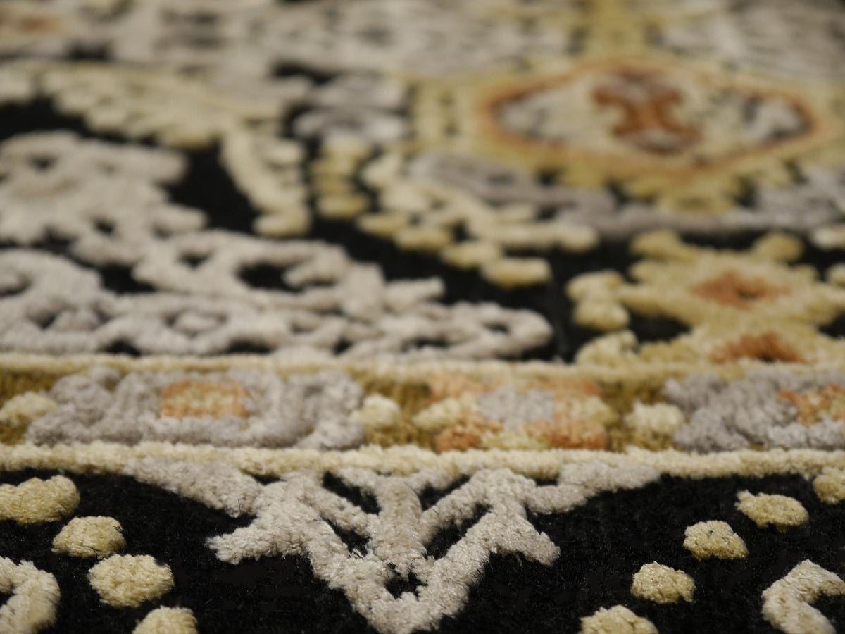 Tapis contemporain Tabriz Design en laine et soie nouées à la main Collection Djoharian en vente 5