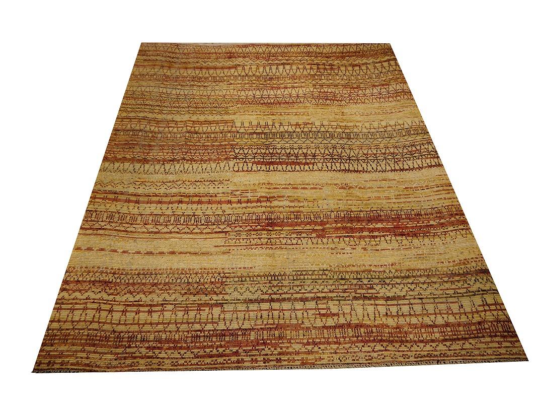 Contemporary Modern Design Rug Hand Knotted Wool and Silk Djoharian Collection For Sale 6