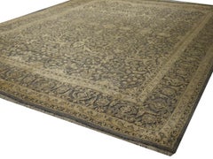 Contemporary Tabriz Design Rug Hand Knotted Wool and Silk Djoharian Collection
