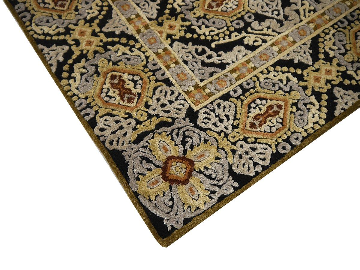 Contemporary Tabriz Design Rug Hand Knotted Wool and Silk Djoharian Collection In New Condition For Sale In Lohr, Bavaria, DE