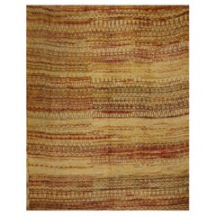 Contemporary Modern Design Rug Hand Knotted Wool and Silk Djoharian Collection