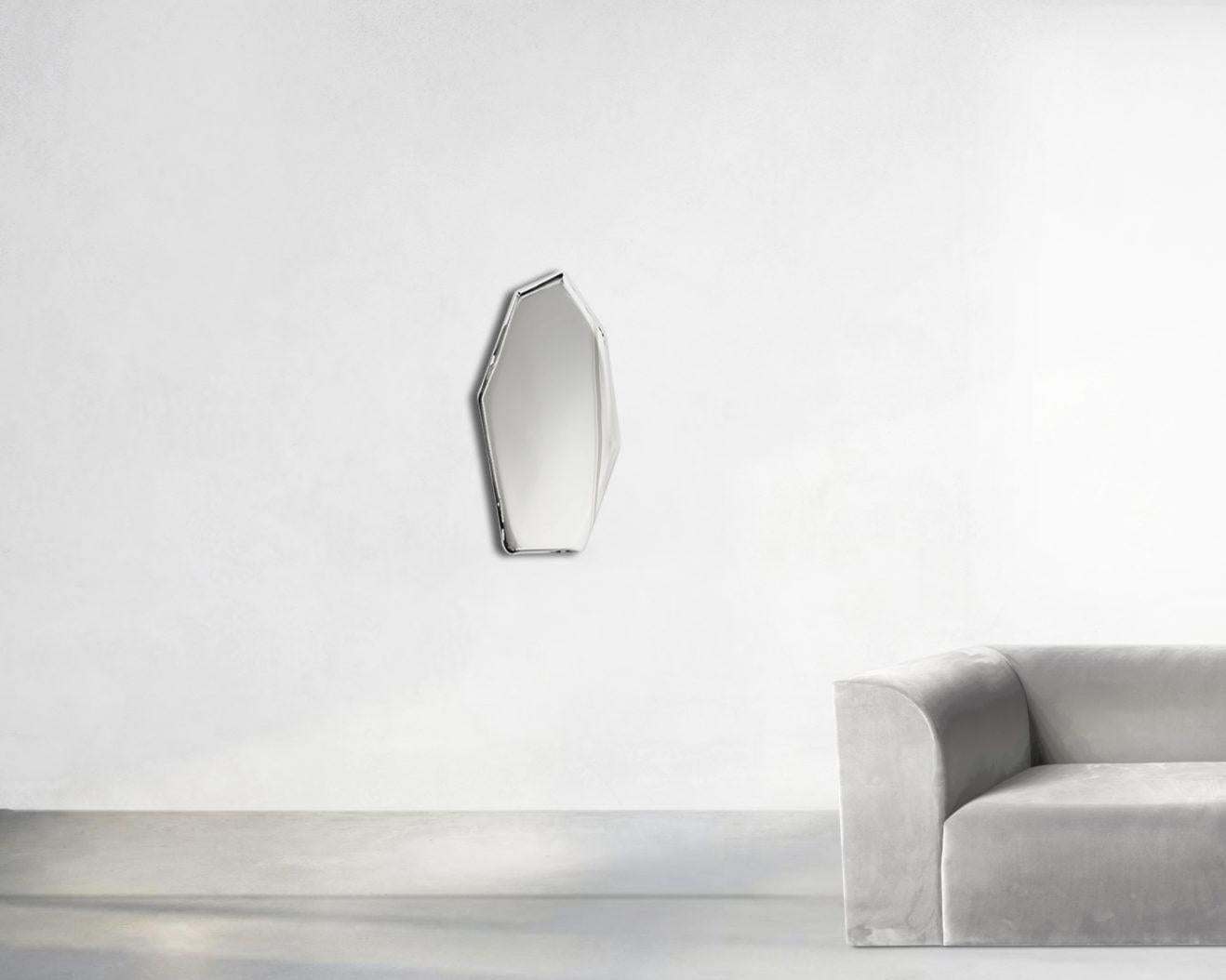 Miroir Tafla C4 en acier inoxydable poli par Zieta Neuf - En vente à Paris, FR