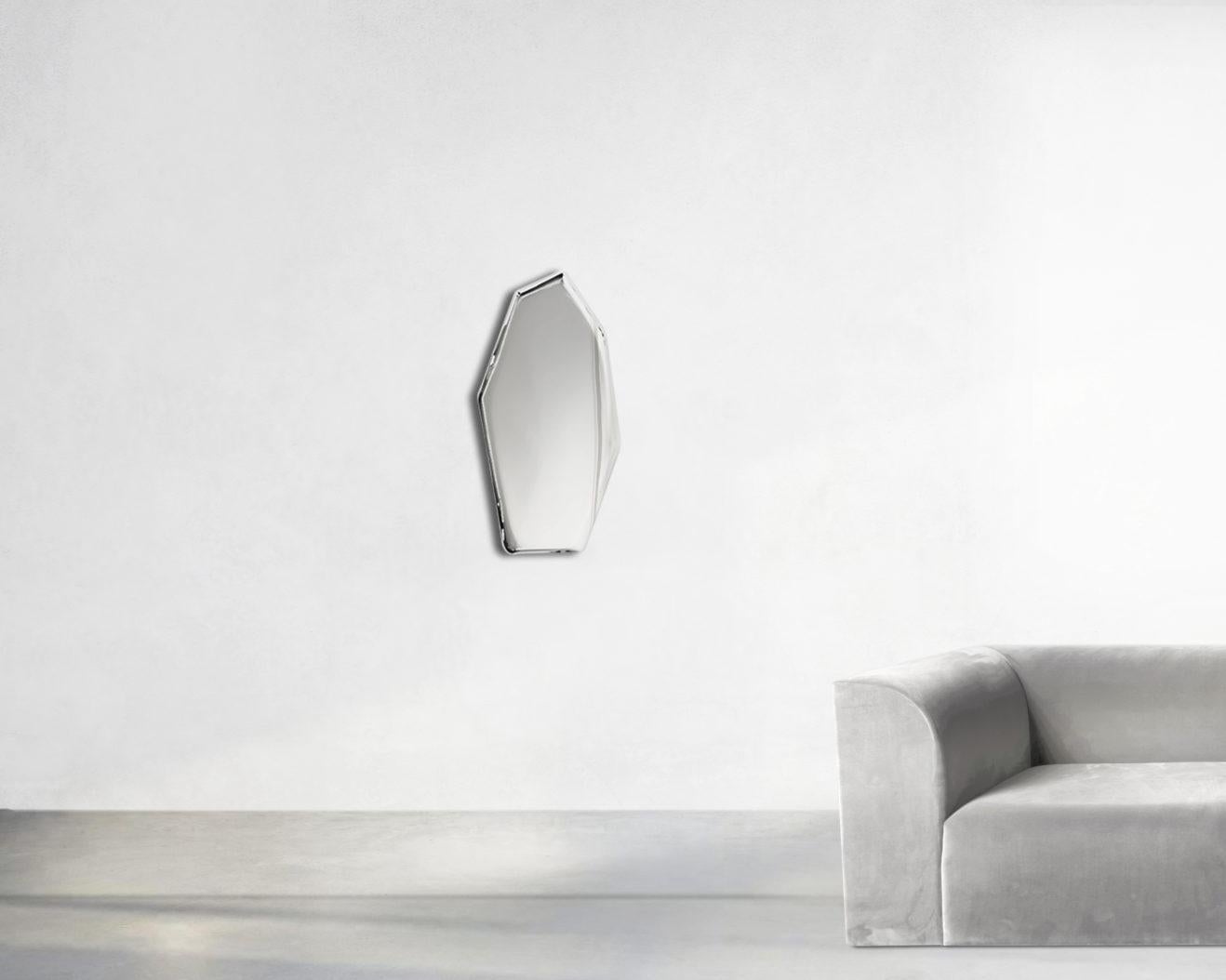 Mirror 'Tafla C4' in Polished Stainless Steel by Zieta In New Condition For Sale In Paris, IDF