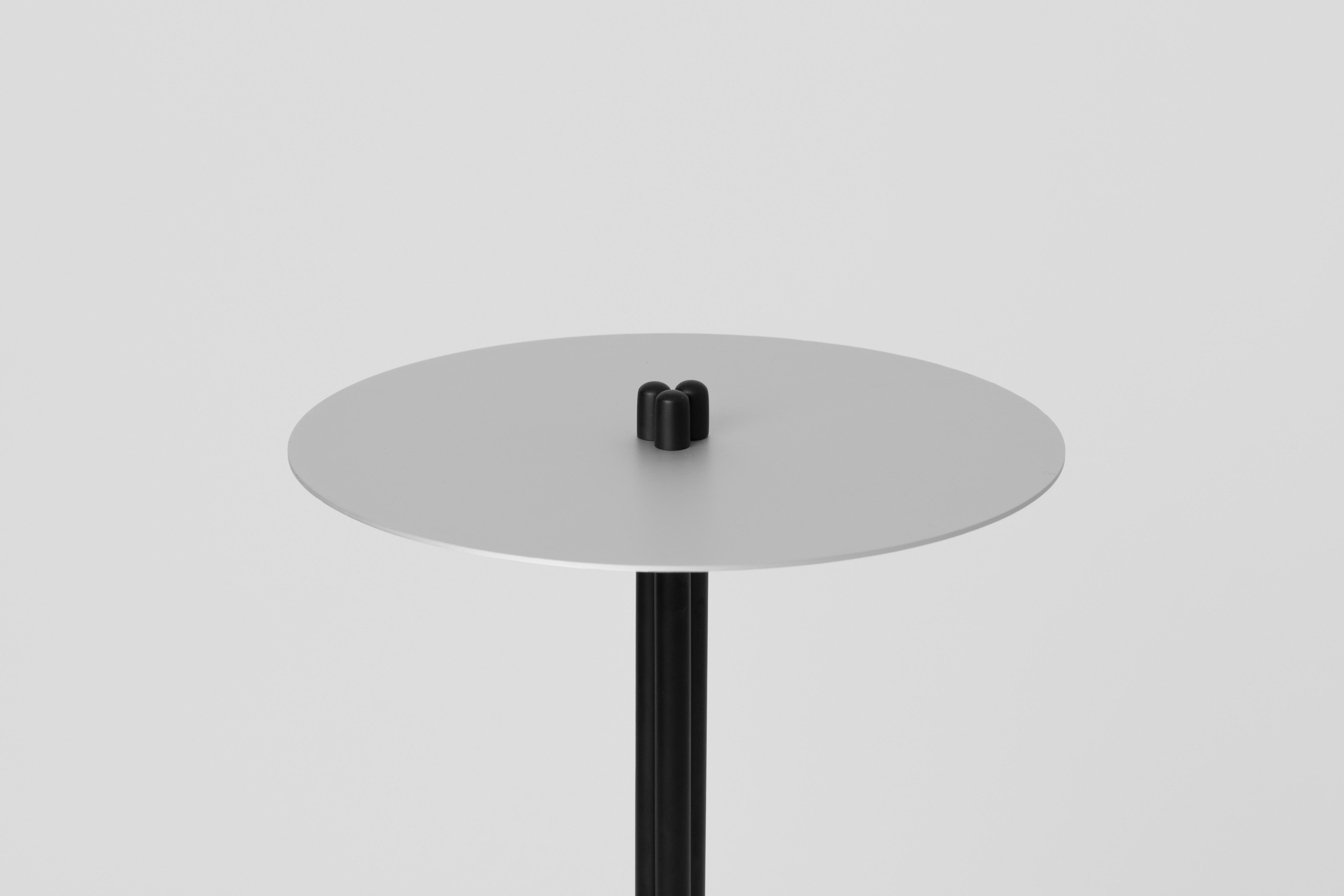 Contemporary Tall Aluminum Side Table 