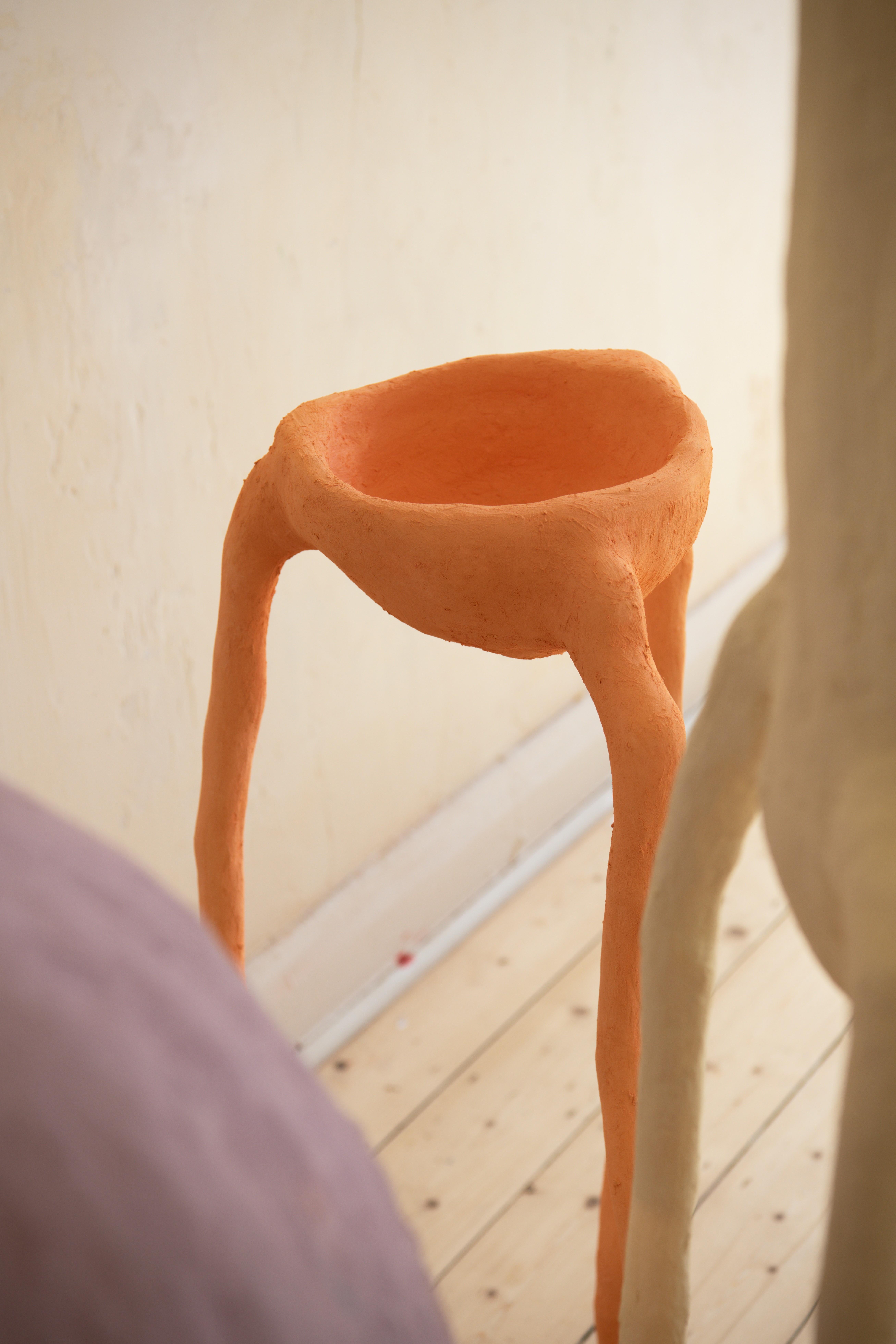 Tall Bowl originated as an imaginative attempt to find connection even when we can no longer occupy physical space together in the same way. Displaying its own free-form energy, the work is emblematic of Fleming’s experimental furniture, which gives