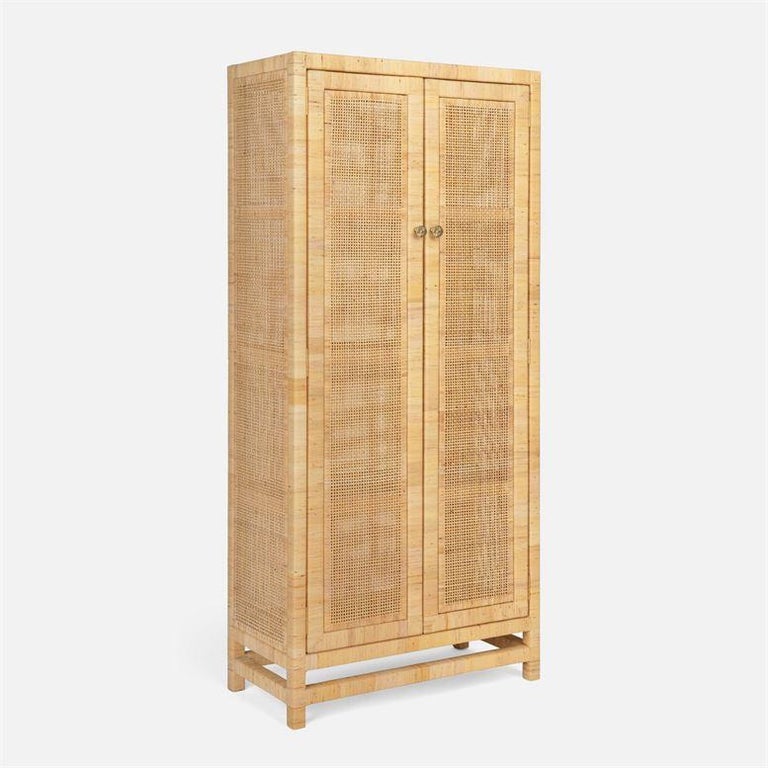 Contemporary Tall Handwoven Natural Rattan For Sale at 1stdibs