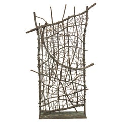Contemporary Tall Forged Copper Metal Abstract Floor Sculpture by Robert Hansen