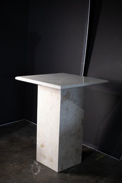 Contemporary Tall Marble Cocktail Table