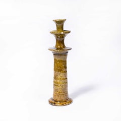 Contemporary Tamagroute Earth Candlestick - Morocco