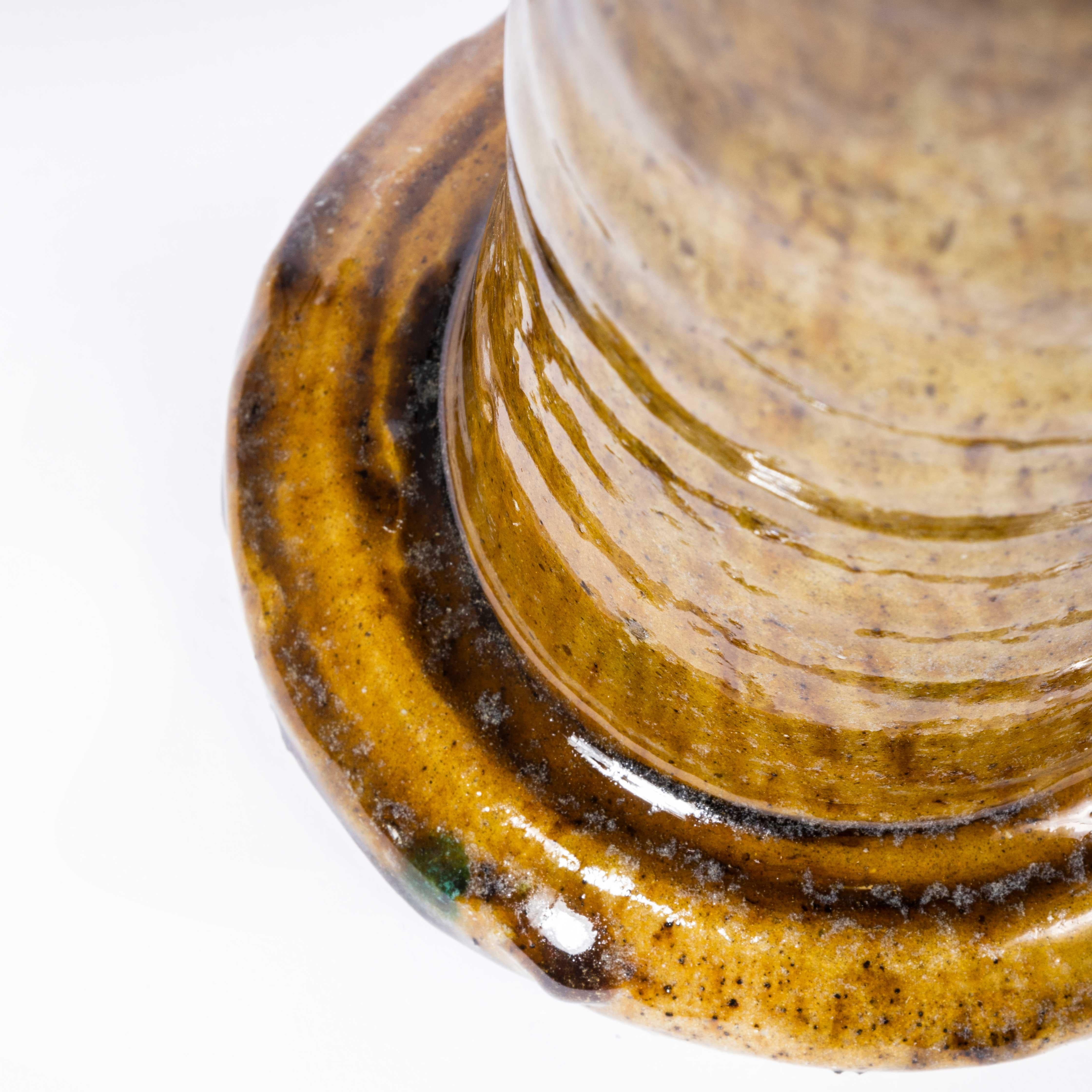 Contemporary Tamagroute Earth Candlestick - Morocco For Sale 1