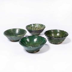 Contemporary Tamagroute Green Set Of Bowls - Four Large Bowls