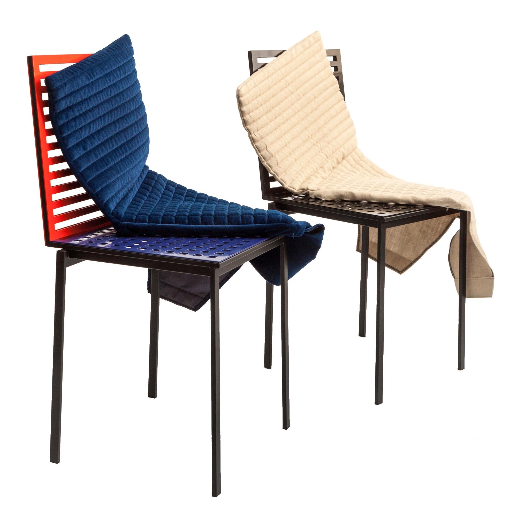 Contemporary Tanit Classic Chair in Bicolored Aluminum, Manhattan Version For Sale 8