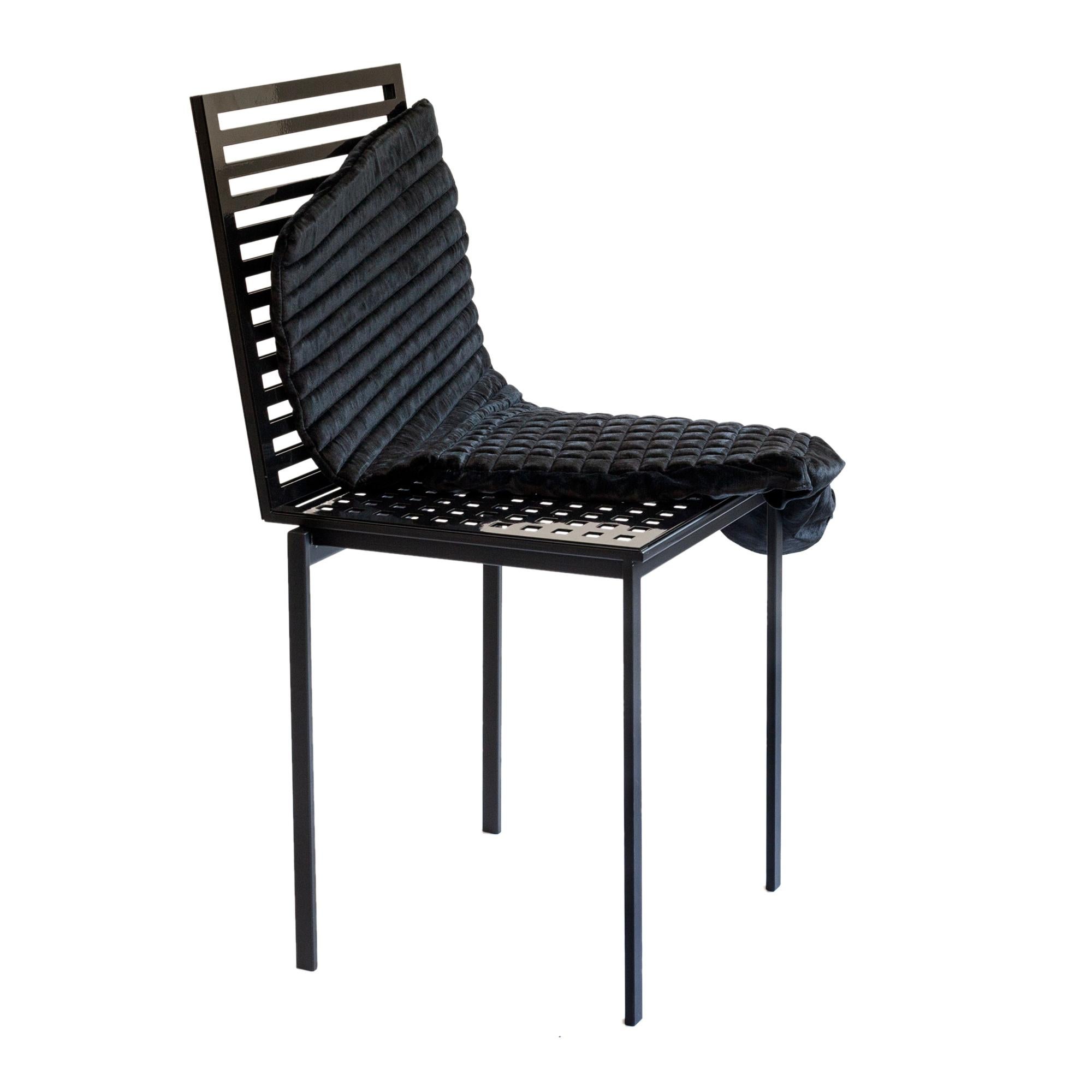 Contemporary Tanit Classic Chair in Black Colored Aluminum For Sale 5