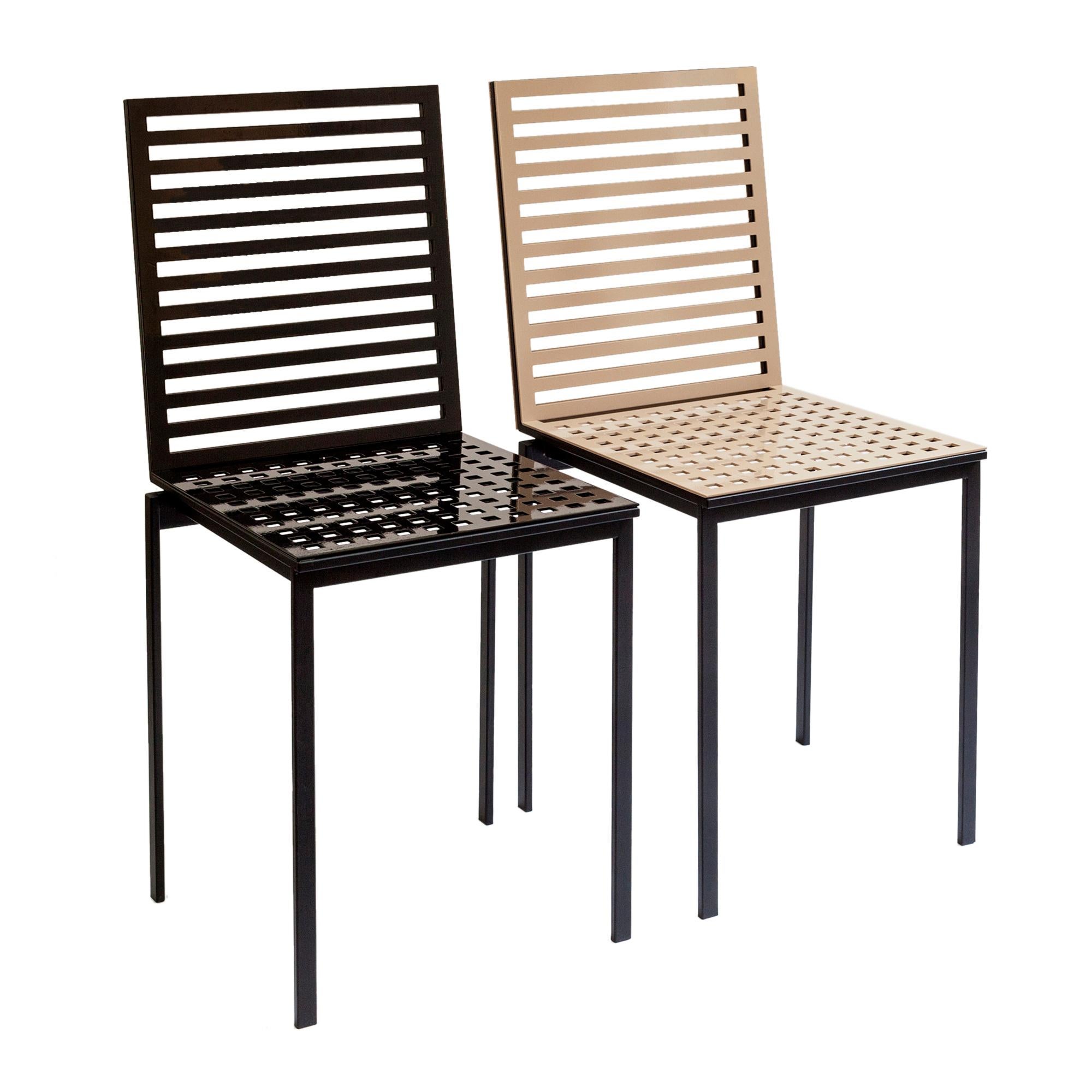 Contemporary Tanit Classic Chair in Black Colored Aluminum For Sale 1