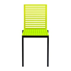 Contemporary Tanit Classic Chair in Yellow Fluorescent Coloured Aluminum