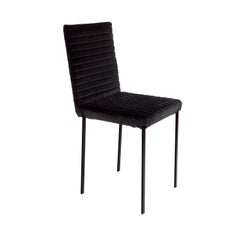 Contemporary Tanit Soft Chair with Black Velvet Cover