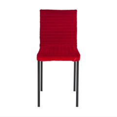 Contemporary Tanit Soft Chair with Red Velvet Cover