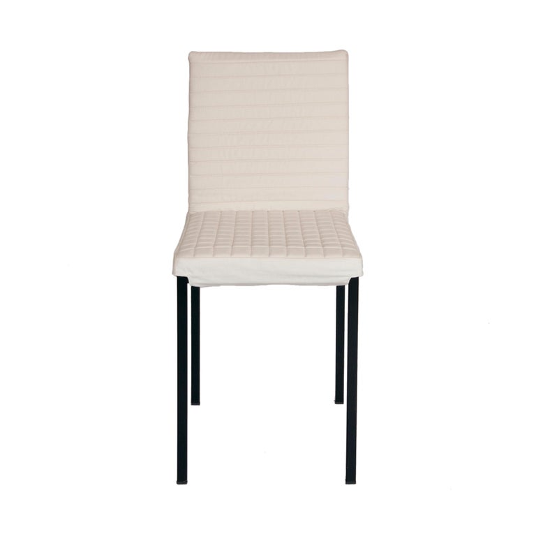 Contemporary Tanit Soft Chair With White Linen Cover For Sale At 1stdibs