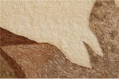 Tapiz Contemporáneo Panel de Pared Bordado Flor de Cobre