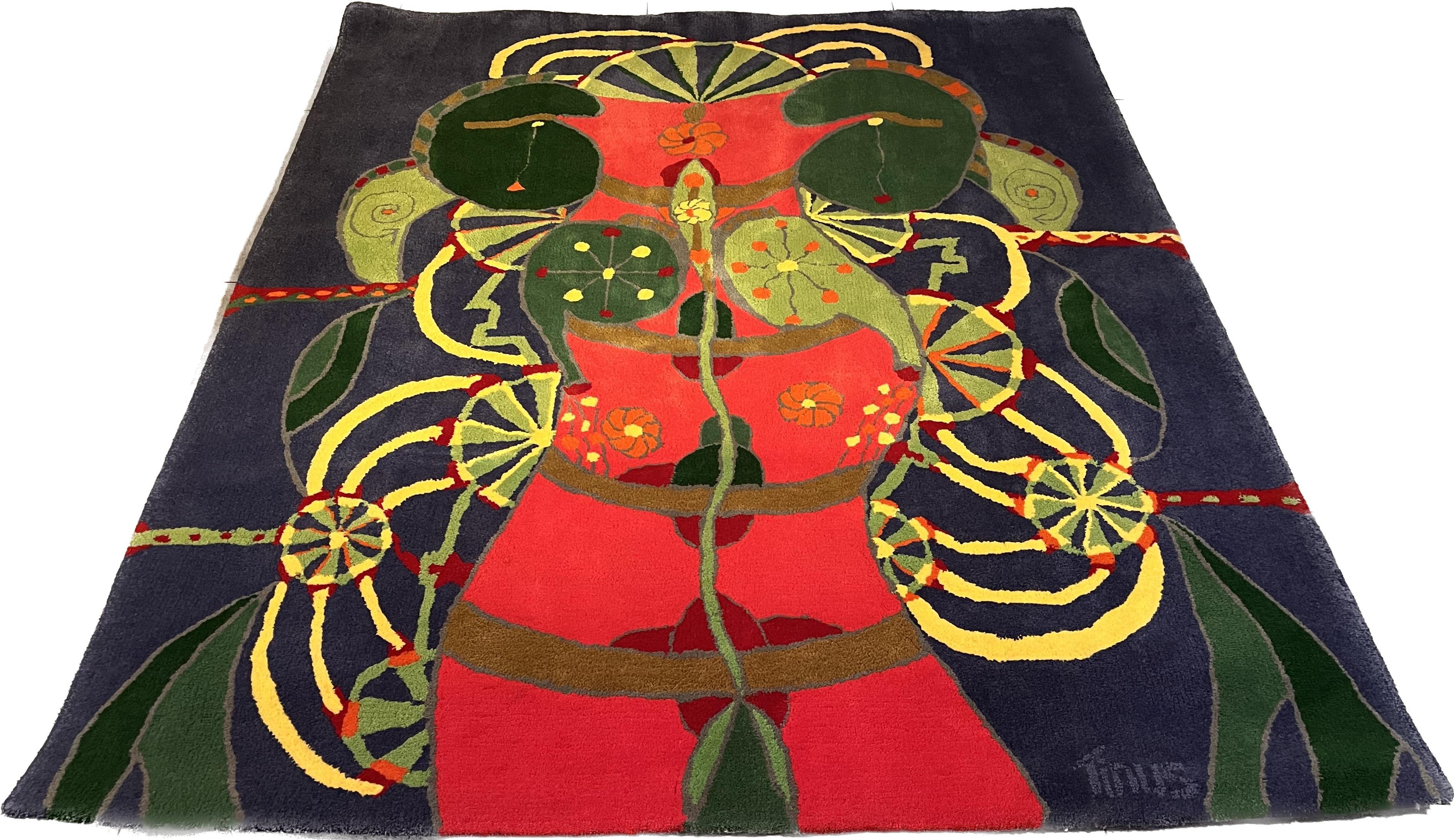 Contemporary Tapestry Rug Figure 