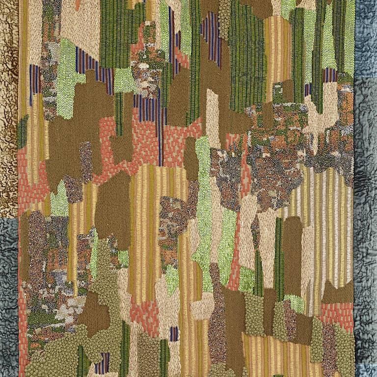 Zeitgenössische Wandteppich-Stickerei Dawn-Day-Dusk (Moderne) im Angebot