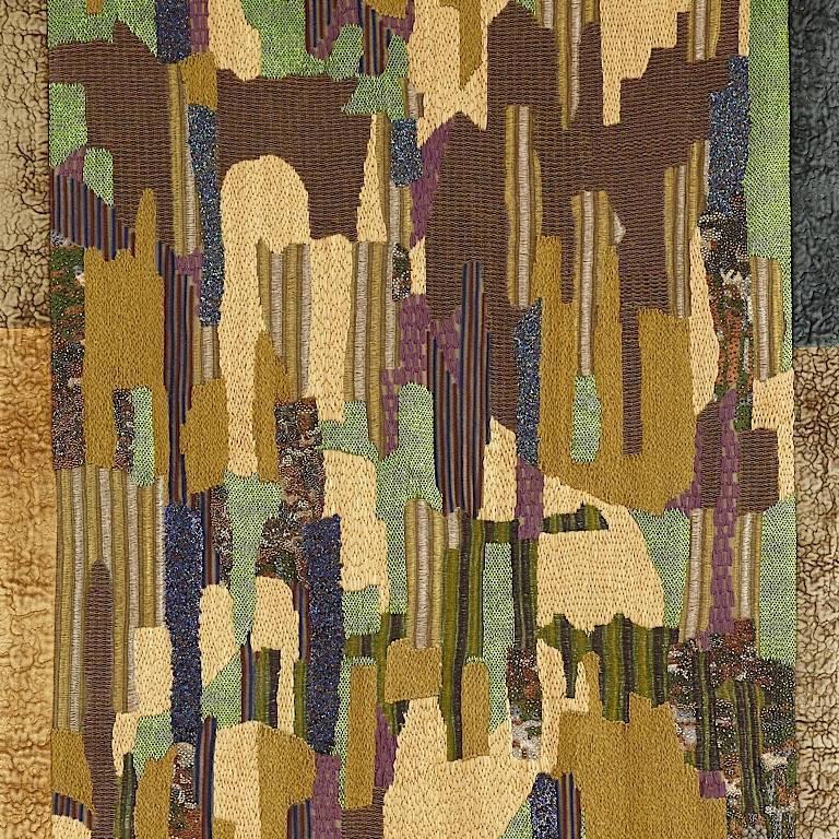 British Contemporary Tapestry Wall Panel Embroidery Dawn-Day-Dusk