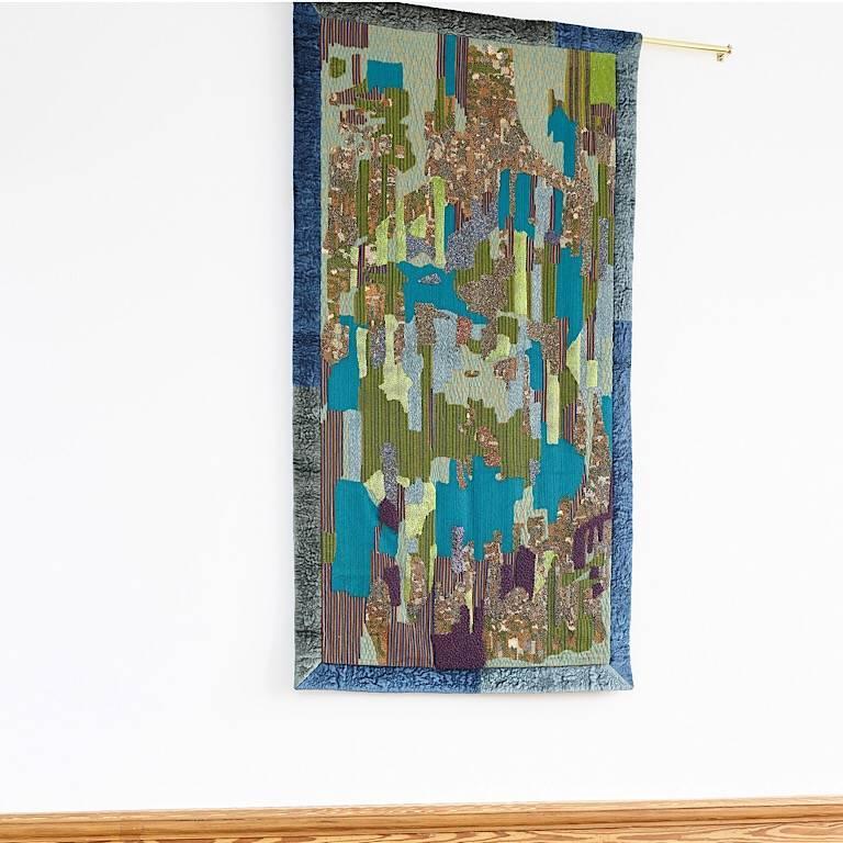 Contemporary Tapestry Wall Panel Embroidery Dawn-Day-Dusk In New Condition In London, GB